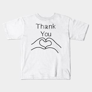 thank you with heart shirt Kids T-Shirt